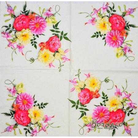 Serwetka decoupage seria DAISY bukiety dalii 33x33cm